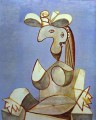 Femme assise au chapeau 2 1939 Kubismus